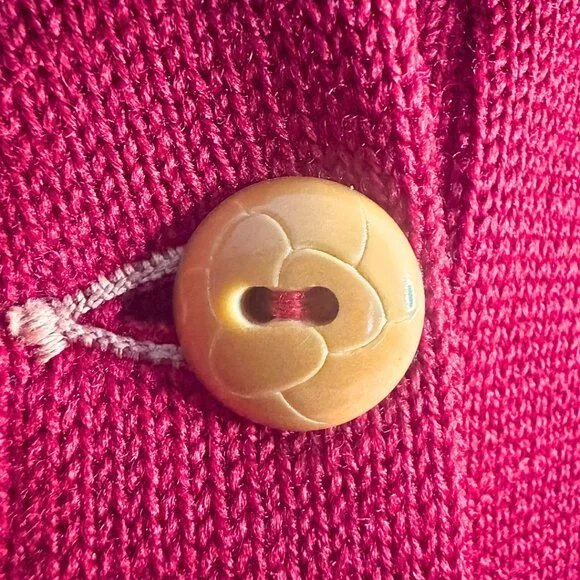 Pitzer & Warwick Vintage Varsity Cardigan Wool Letterman Sweater SA 41 Red - Picture 7 of 9